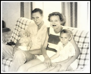 Happy family, circa 1953